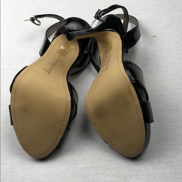 Sam Edelman black peep toe heels - Picture 6 of 7